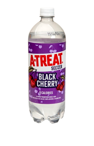 A-Treat Black Cherry Seltzer 1 Liter (12 pack)