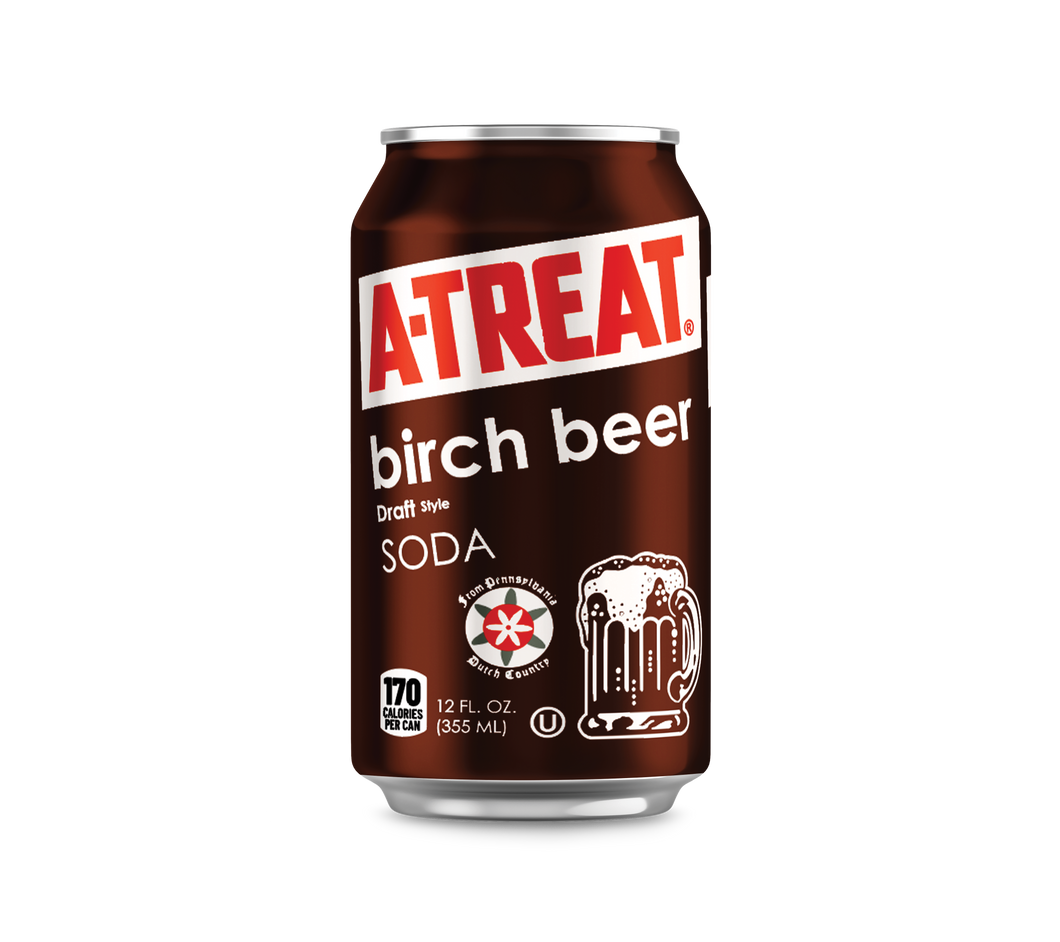 A-Treat Birch Beer 12 pack Cans (2/12 packs per case = 24 cans)