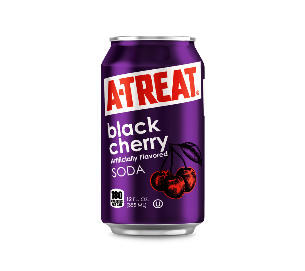 A-Treat Black Cherry 12 pack Cans (2/12 packs per case = 24 cans)
